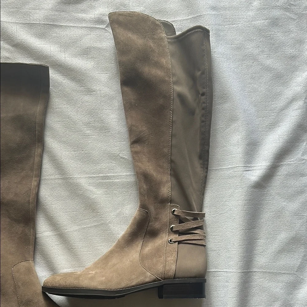 Vince Camuto Tan Over the Knee Boots with Suede Finish